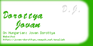 dorottya jovan business card